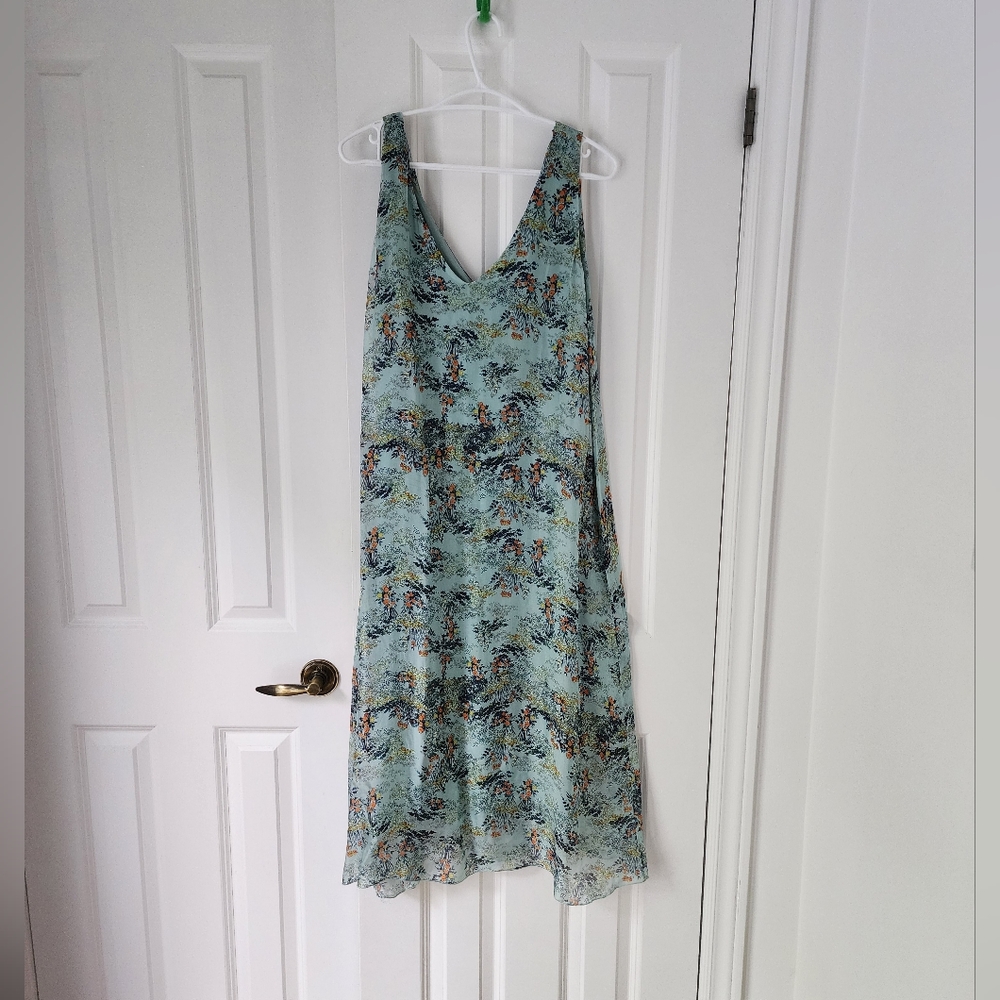 NWT silk blend midi dress